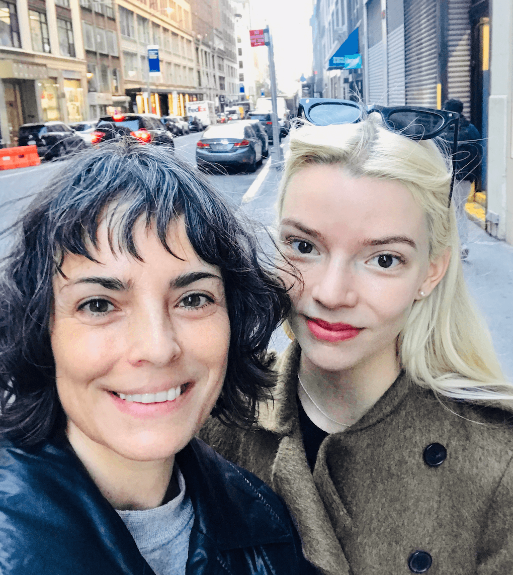 Anat Fritz and Anya Taylor-Joy together in New York City -- the original crochet hat designer and the actress who wore it in The Queen's Gambit