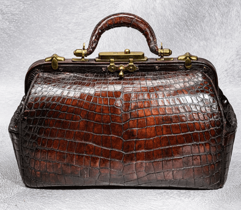Vintage crocodile leather doctor bag preview